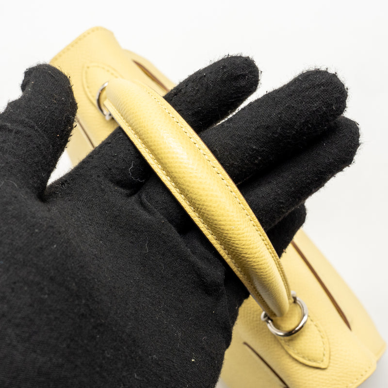 Hermes kelly 25 Epsom jaune poussin SHW stamp Z