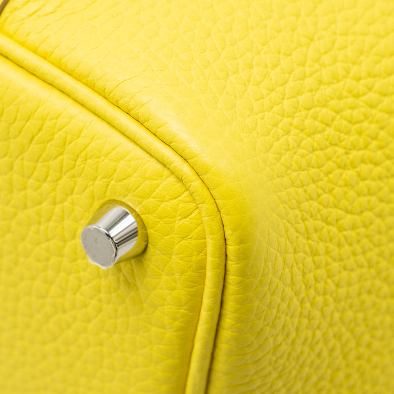 Hermes Picotin 18 Lock Bag Clemence Lime SHW Stamp U