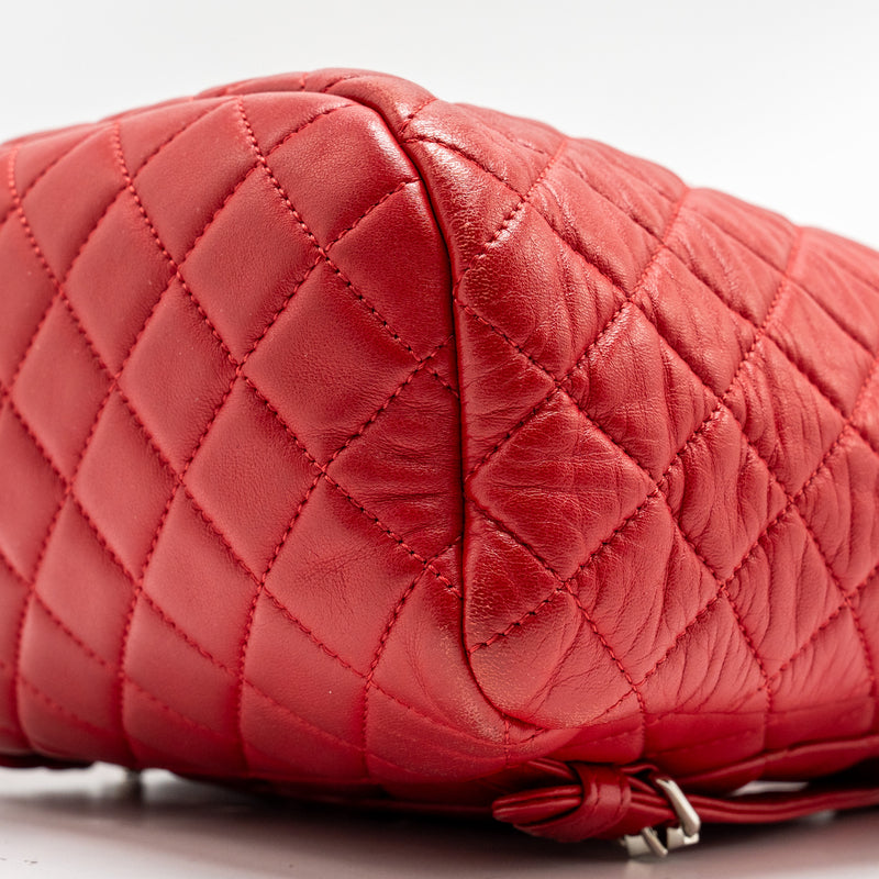 Chanel Small Urban Spirit Quilted Backpack Lambskin Red LGHW