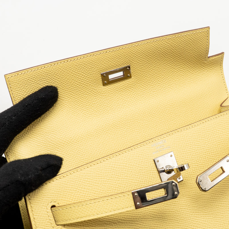 Hermes kelly 25 Epsom jaune poussin SHW stamp Z