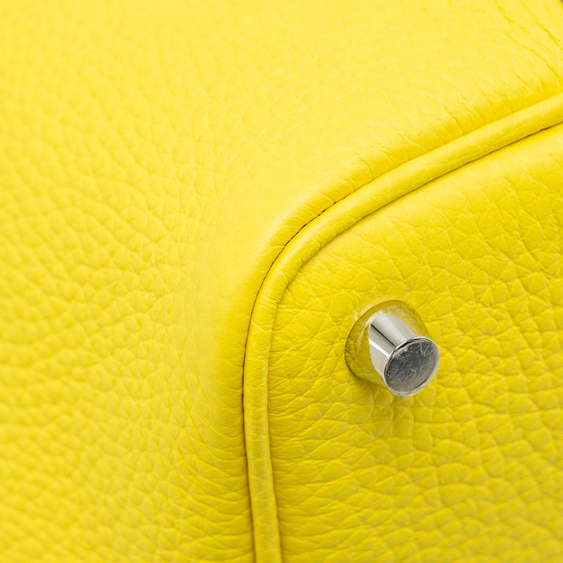 Hermes Picotin 18 Lock Bag Clemence Lime SHW Stamp U