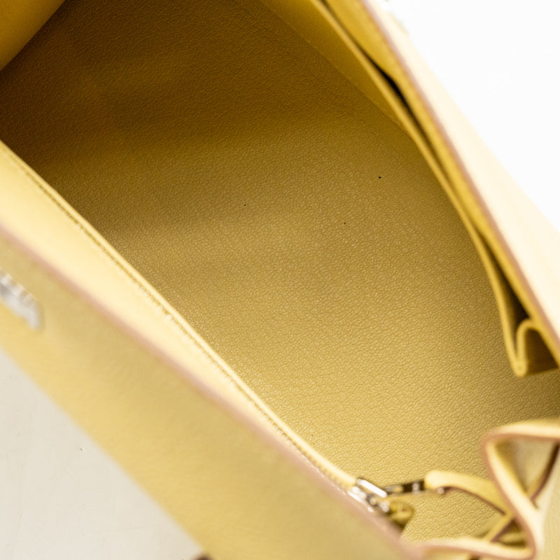 Hermes kelly 25 Epsom jaune poussin SHW stamp Z