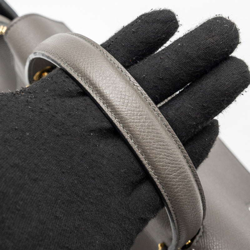 Celine Micro Belt Bag Grained Calfskin Grey GHW