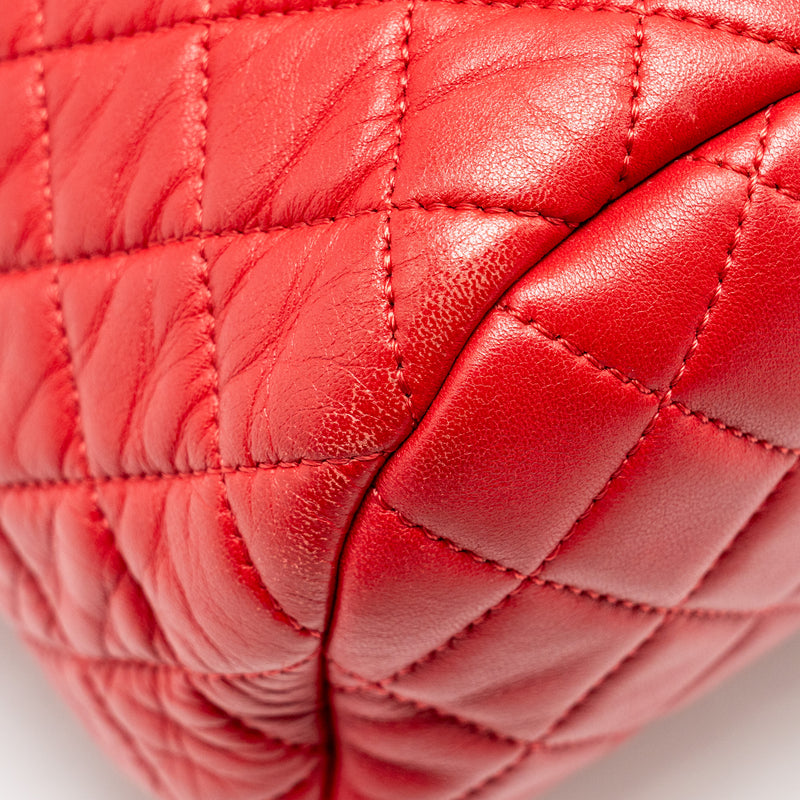 Chanel Small Urban Spirit Quilted Backpack Lambskin Red LGHW