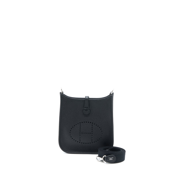 Hermes Mini Evelyne Clemence Black SHW Stamp U