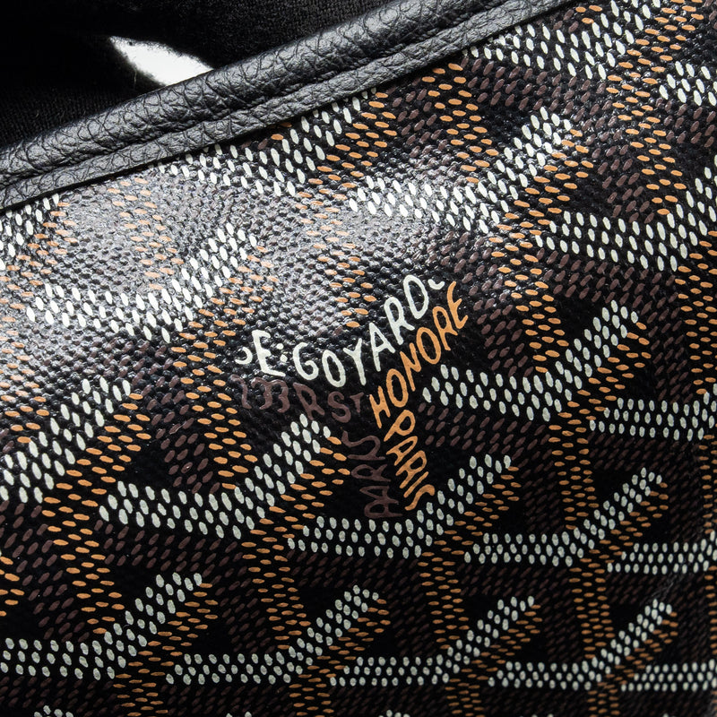 Goyard Boheme Hobo Bag Goyardline Canvas/Calfskin Black SHW