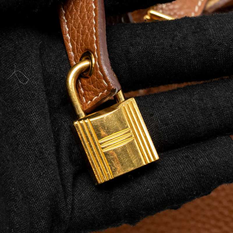 Hermes Picotin 22 Lock Bag Clemence Gold GHW Stamp Y