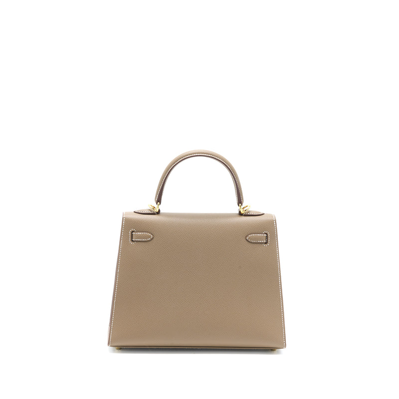 Hermes Kelly 25 Epsom Etoupe GHW Stamp B