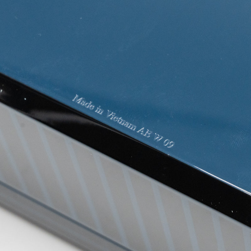 Hermes Facettes Lion Watch Box Lacquered Wood with laser engraving/Velvet Lambskin Blue Ocean