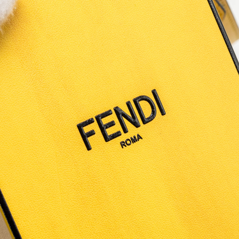 Fendi Vertical box bag calfskin yellow GHW