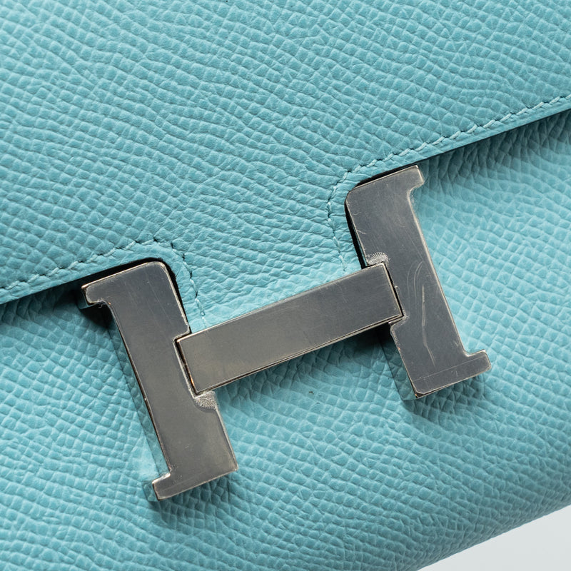 Hermes Constance to go epsom blue atoll SHW stamp Z