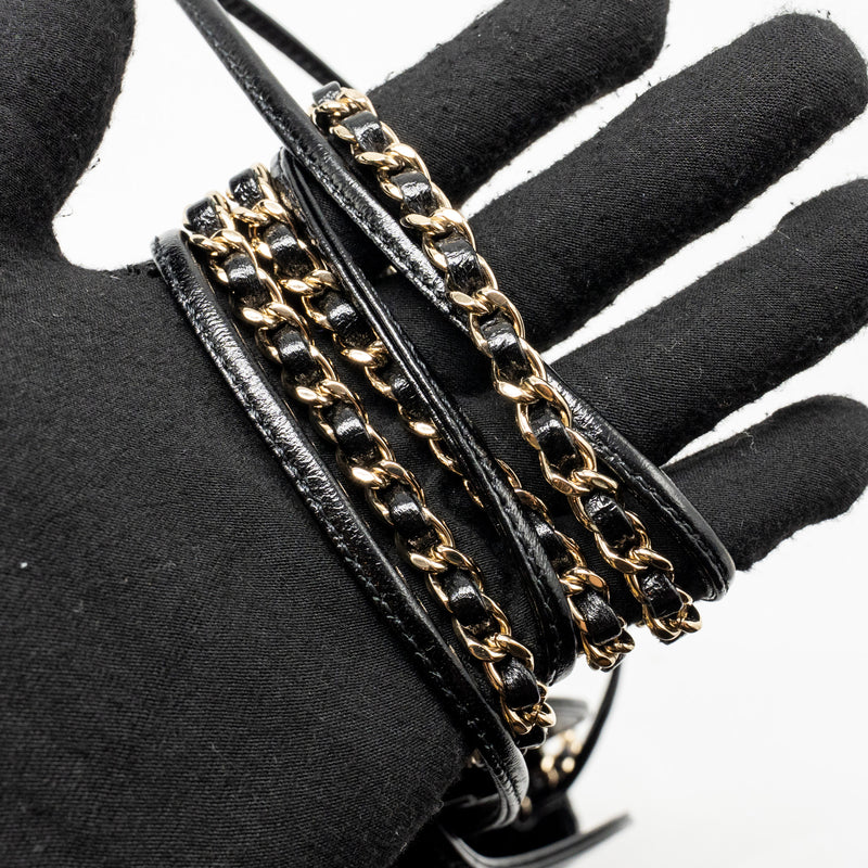 Chanel Mini 31 bag shiny lambskin black LGHW (microchip)