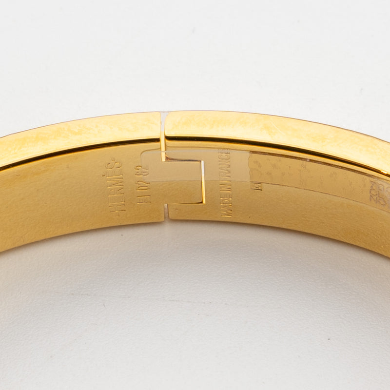 Hermes size pm clic h bracelet black GHW