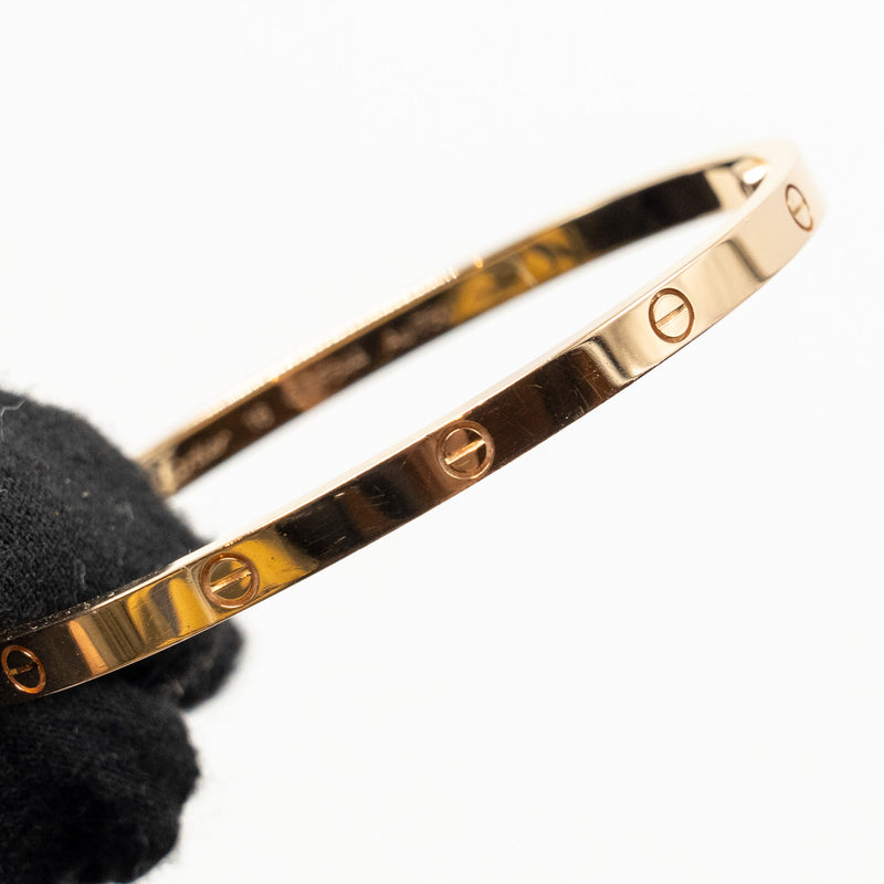Cartier Size 16 Love Bracelet, Small Model Rose Gold