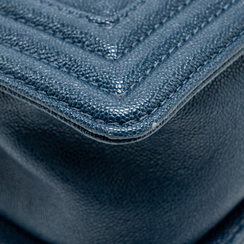 Chanel Small Boy Bag Caviar Navy SHW