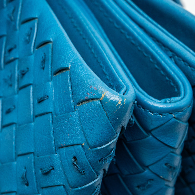 Bottega veneta large tote bag Nappa blue ruthenium hardware