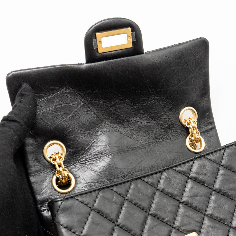 Chanel Mini 2.55 Reissue Aged Calfskin Black GHW (Microchip)