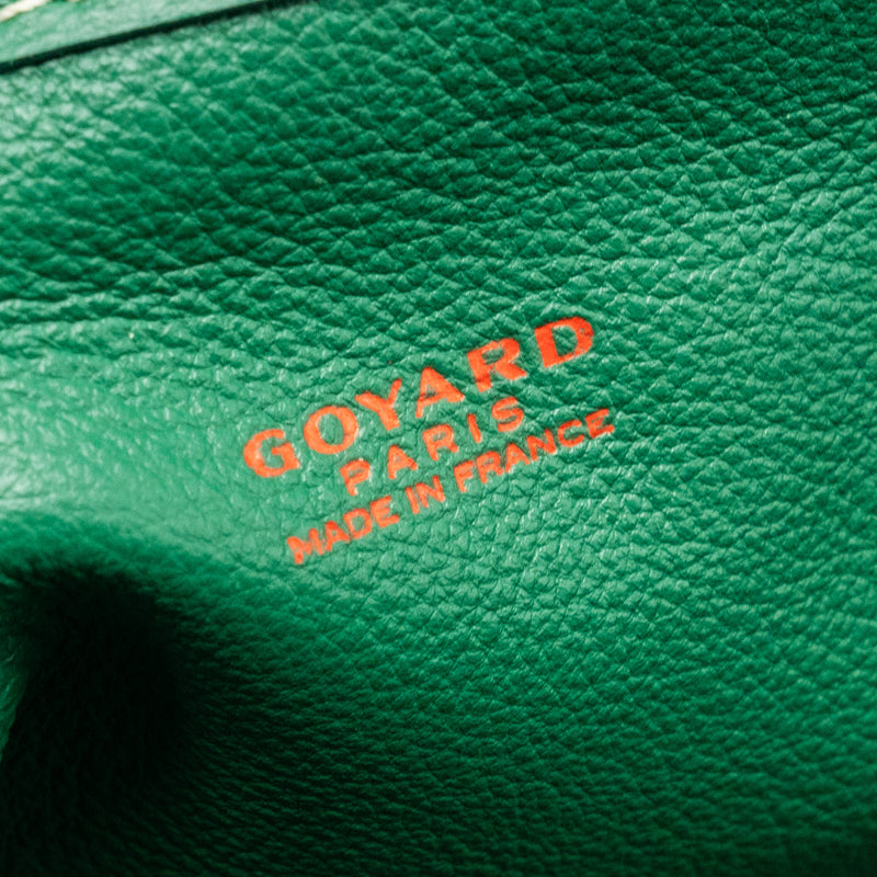 Goyard Mini Anjou Tote Bag Goyardline Canvas/leather Green SHW