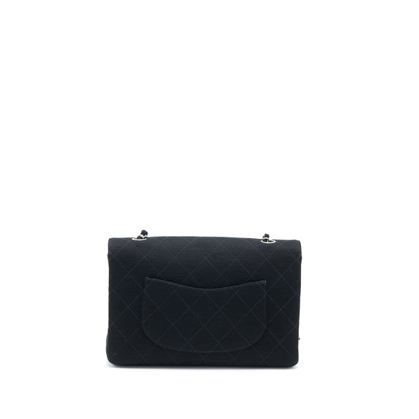 Chanel Vintage Medium Single Flap Bag Fabric Black SHW