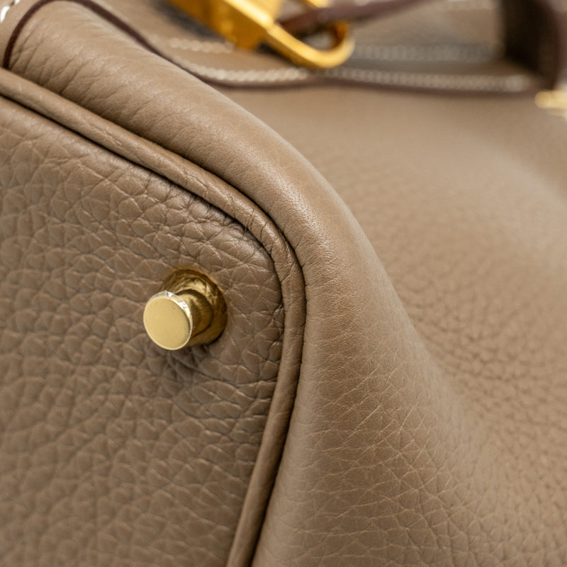 Hermes Picotin 18 Lock Bag Clemence Etoupe GHW Stamp Z
