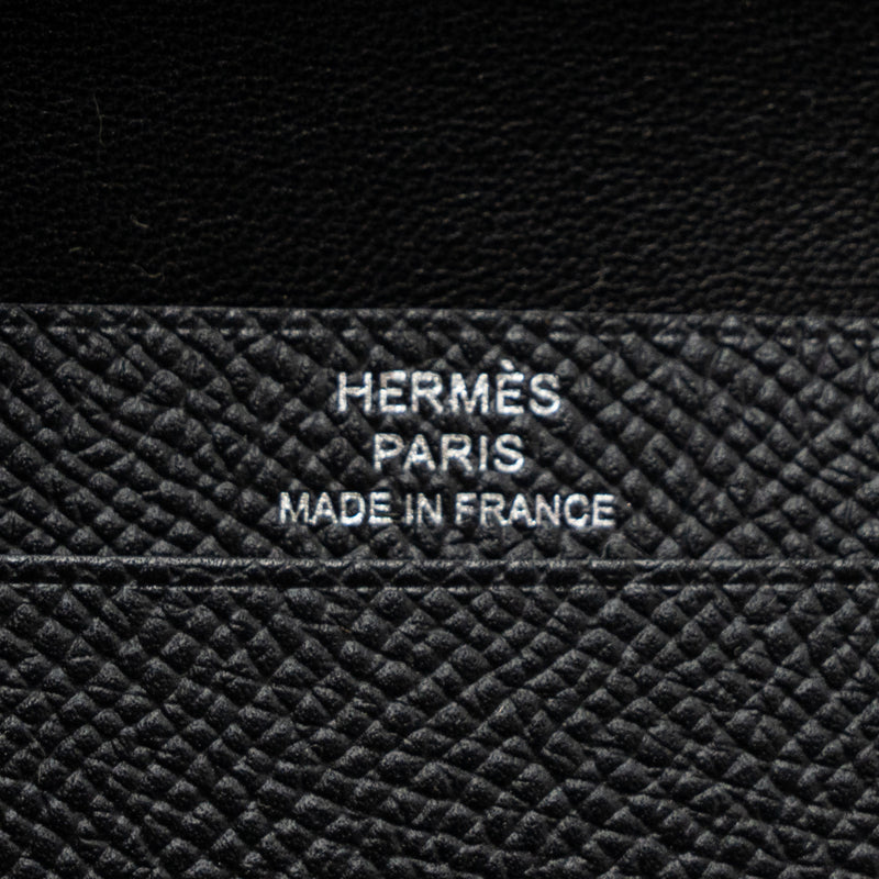 Hermes bearn card holder epsom so black with black hardware stamp Z