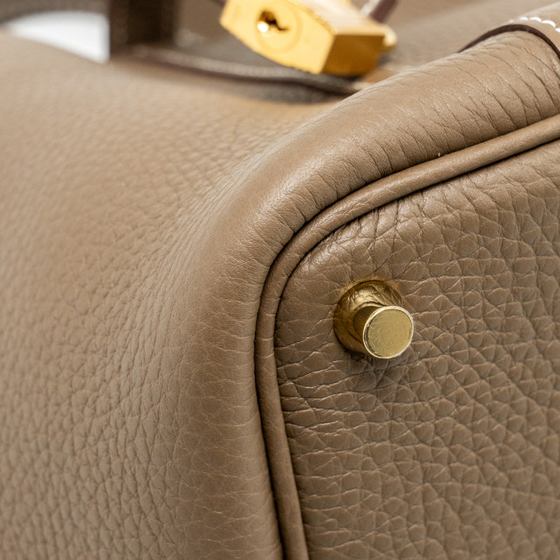 Hermes Picotin 18 Lock Bag Clemence Etoupe GHW Stamp Z