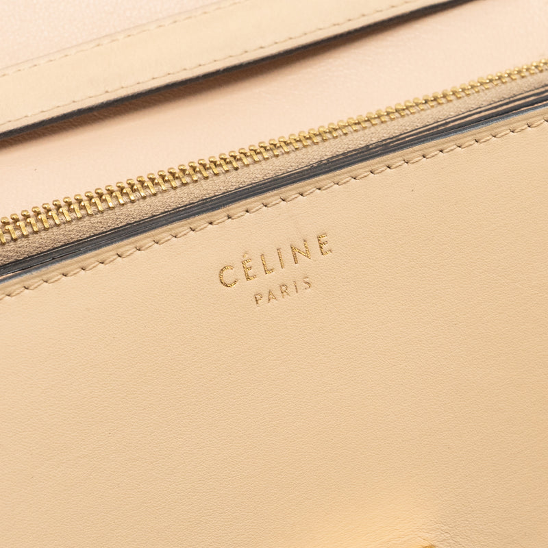 Celine Medium classic box bag calfskin light pink GHW
