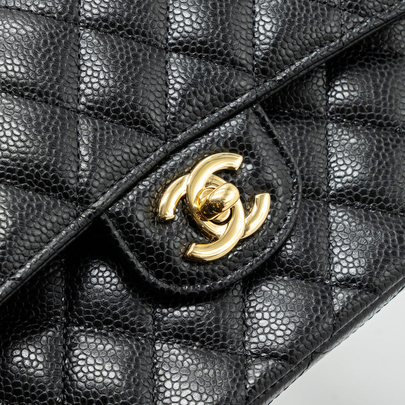 Chanel Small Classic Double Flap Bag Caviar Black GHW(microchip)