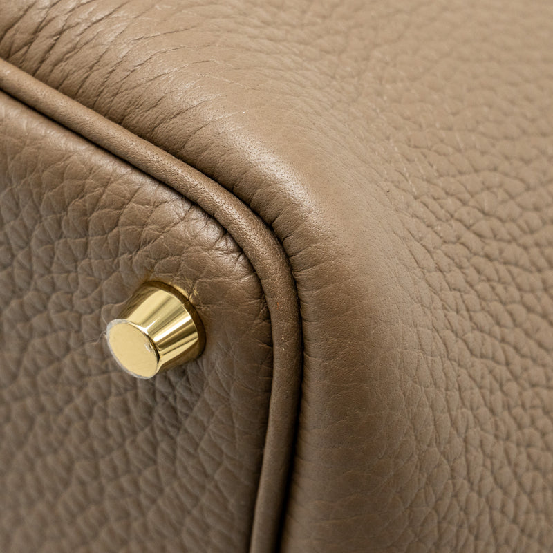 Hermes Picotin 18 Lock Bag Clemence Etoupe GHW Stamp Z