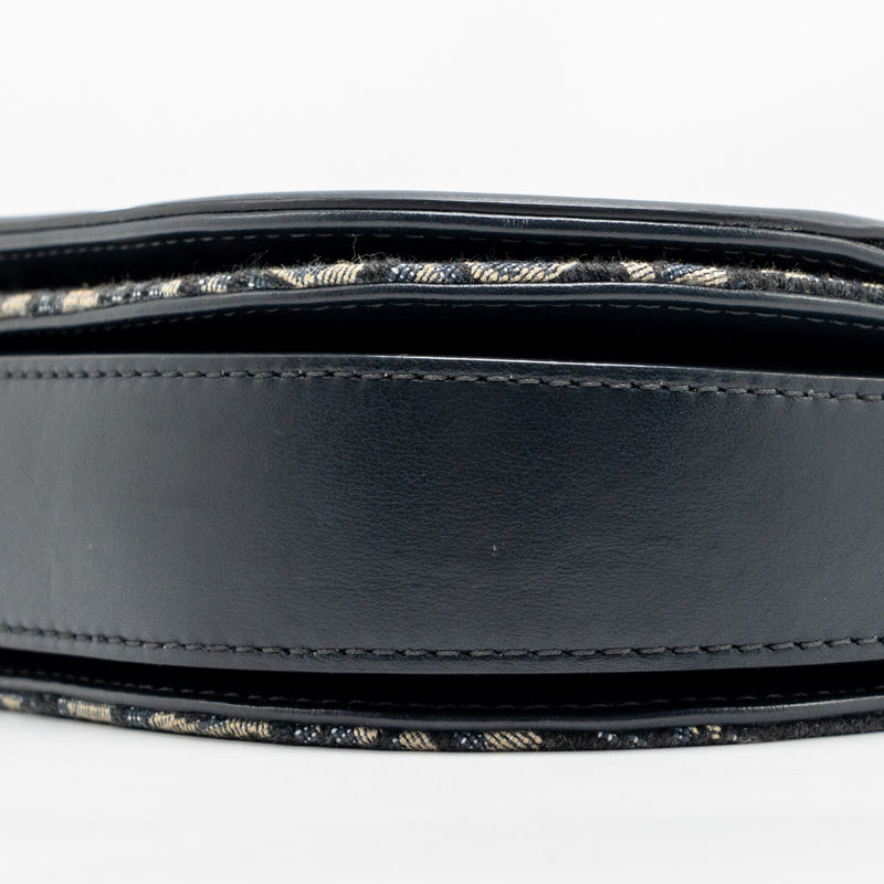Dior CD Signature Crossbody Bag Oblique Canvas Navy GHW