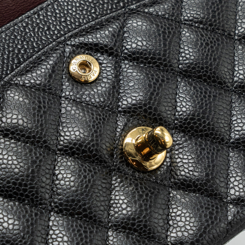 Chanel Small Classic Double Flap Bag Caviar Black GHW(microchip)