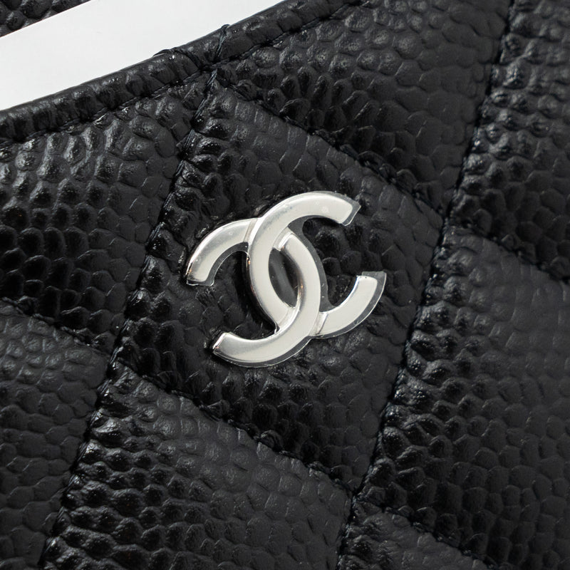 Chanel classic card holder caviar black SHW