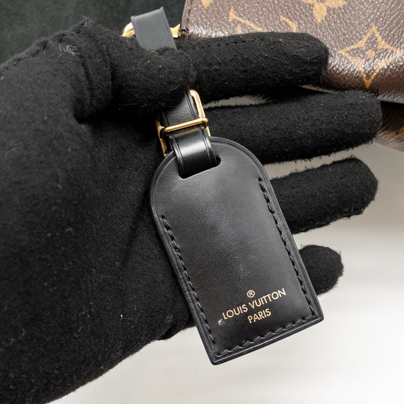 Louis Vuitton one handle MM monogram canvas/ leather black GHW