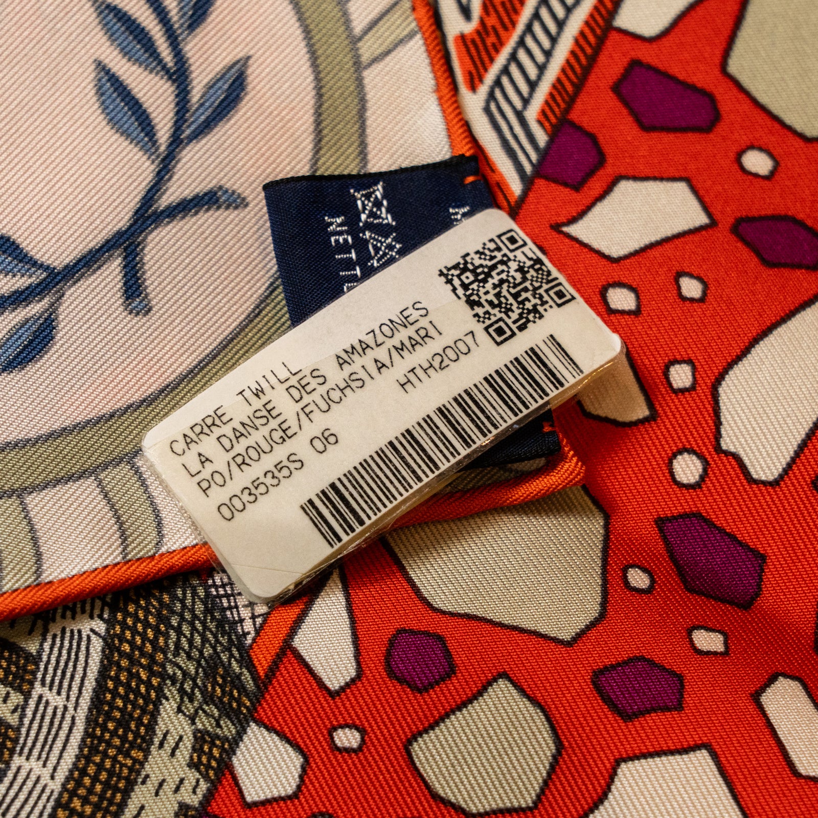 Hermes 90*90cm Silk Scarf La Danse Des Amazones Po/Rouge