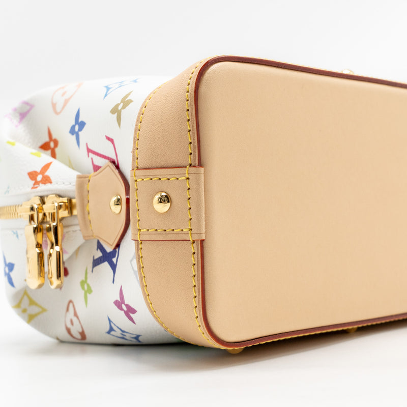 Louis Vuitton x Takashi Murakami Cosmetic Pouch Multicoloured Monogram Canvas White GHW