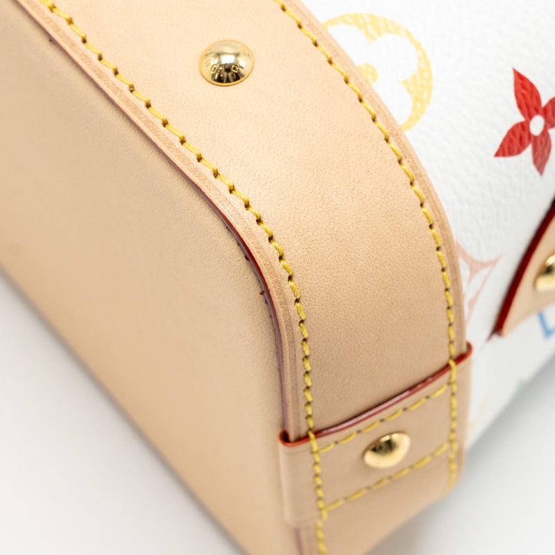 Louis Vuitton x Takashi Murakami Cosmetic Pouch Multicoloured Monogram Canvas White GHW