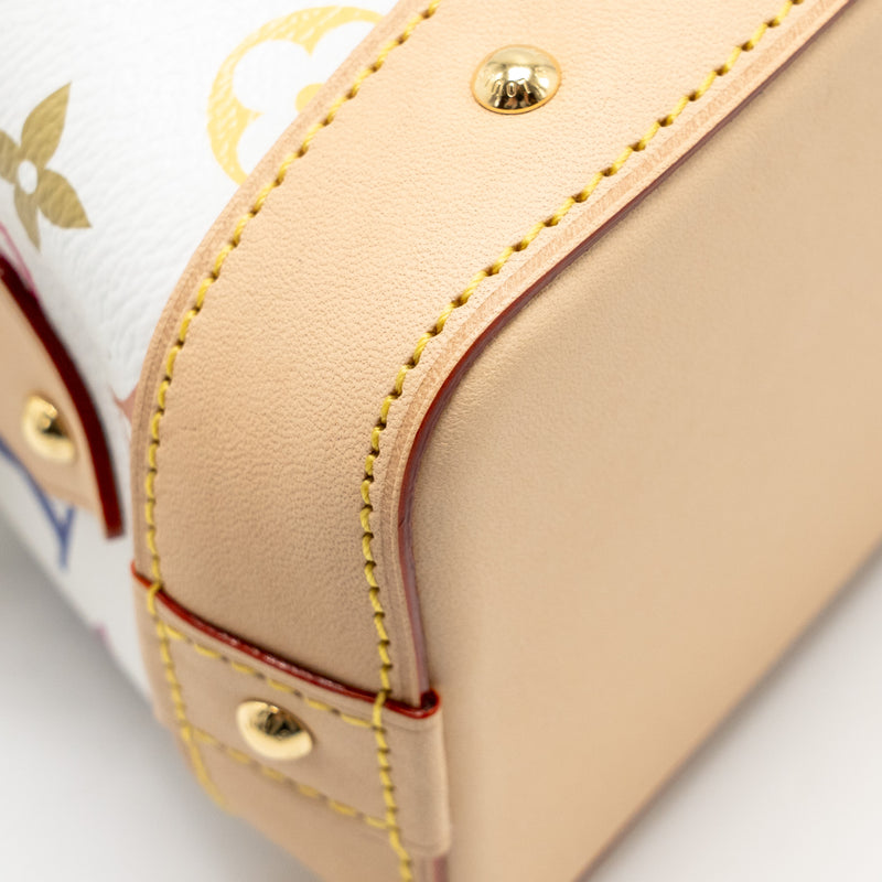 Louis Vuitton x Takashi Murakami Cosmetic Pouch Multicoloured Monogram Canvas White GHW