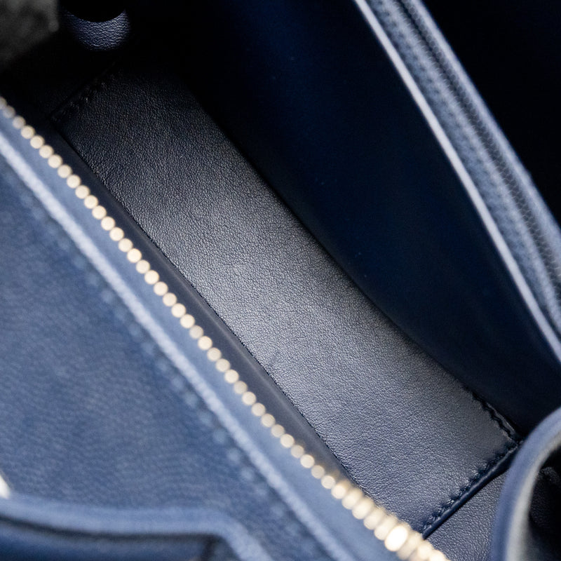 Chanel CC Top Handle Vanity Case Caviar Navy Blue GHW