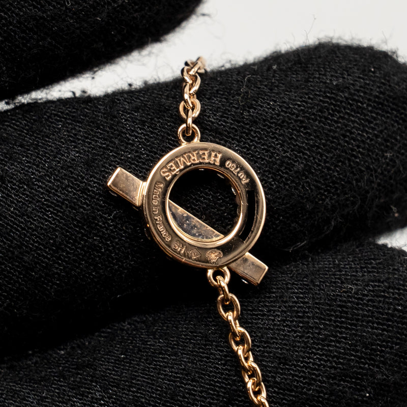 Hermes Size SH Finesse Bracelet Rose Gold, Diamonds
