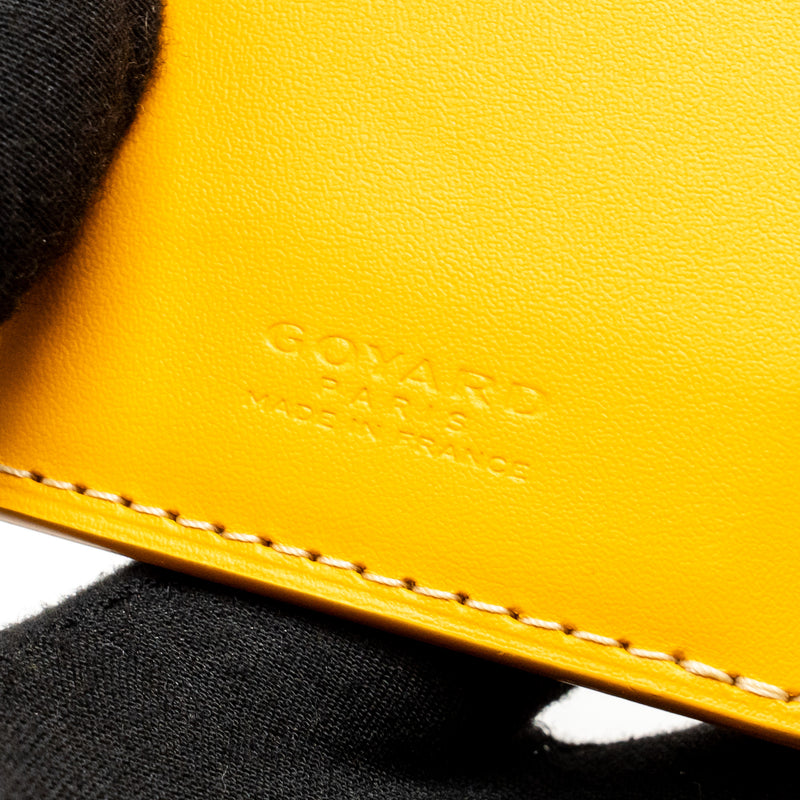 Goyard Saint-Pierre Card Wallet Goyardine Canvas Yellow