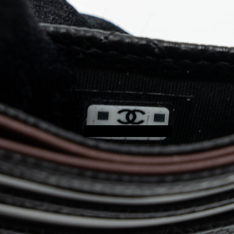 Chanel classic card holder caviar black GHW (microchip )
