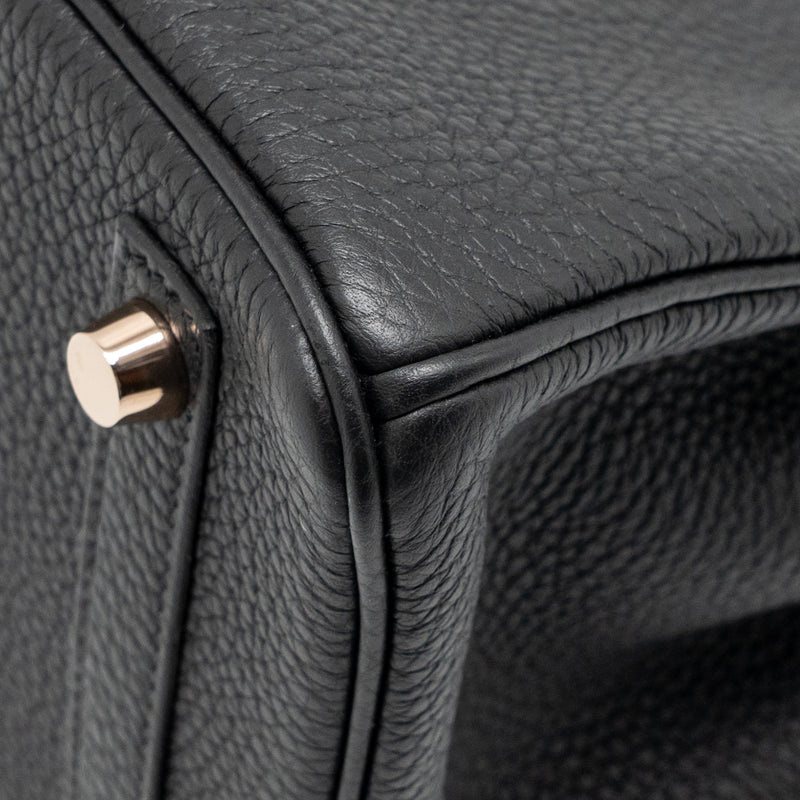 Hermes Birkin 25 Togo Black RGHW Stamp D
