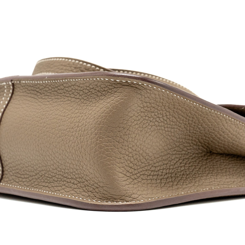 Hermes Halzan 25 clemence etoupe GHW stamp Z