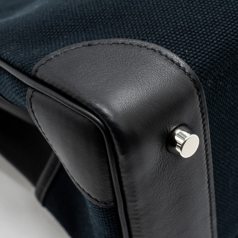 Hermes Birkin 25 Cargo canvas toile geoland / swift black SHW stamp B