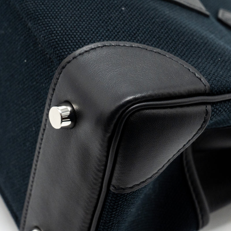 Hermes Birkin 25 Cargo canvas toile geoland / swift black SHW stamp B