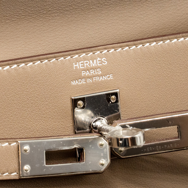 Hermes Kelly 25 swift Etoupe SHW Stamp D