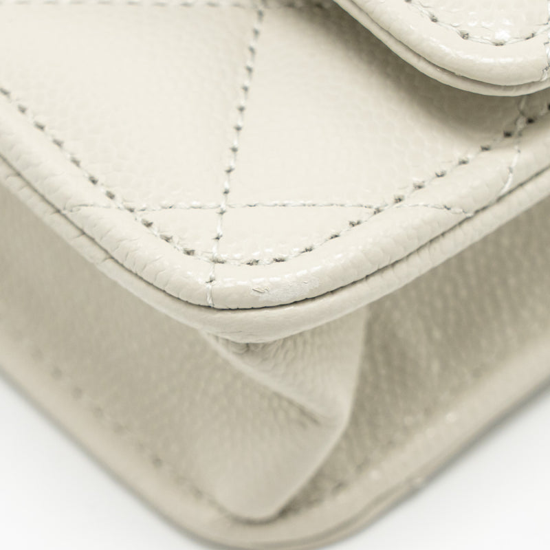 Chanel Classic Wallet on Chain Caviar Creamy White LGHW(microchip)