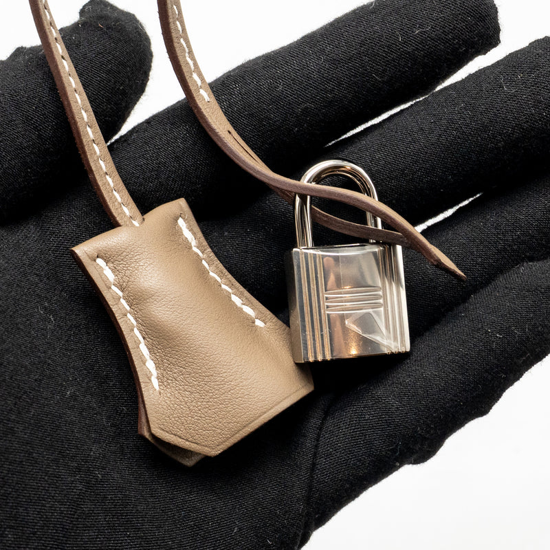 Hermes Kelly 25 swift Etoupe SHW Stamp D