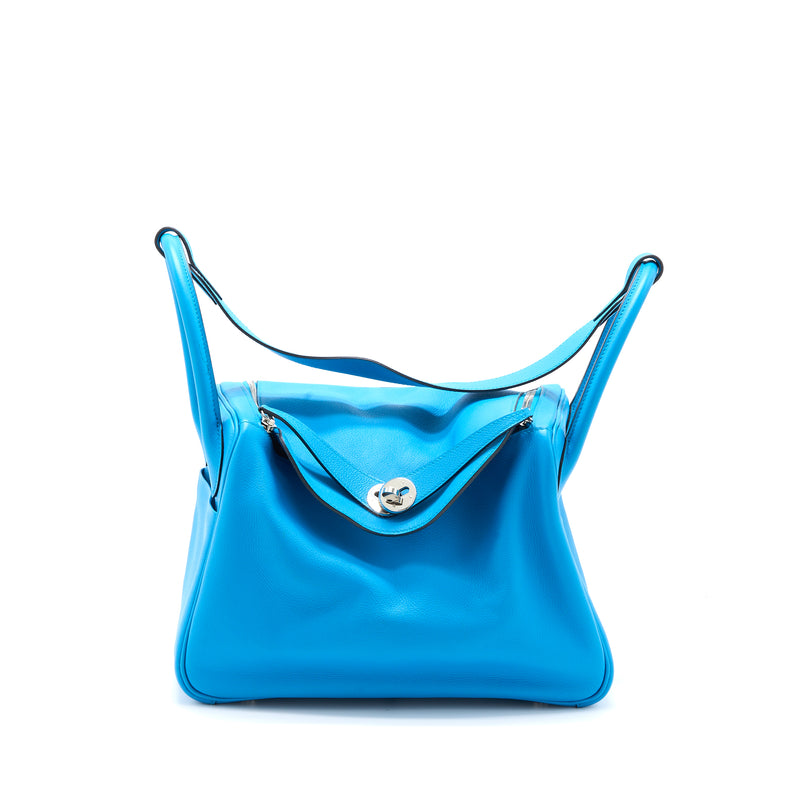 Hermes Lindy 30 Evercolor B3 Bleu Zanzibar SHW Stamp A