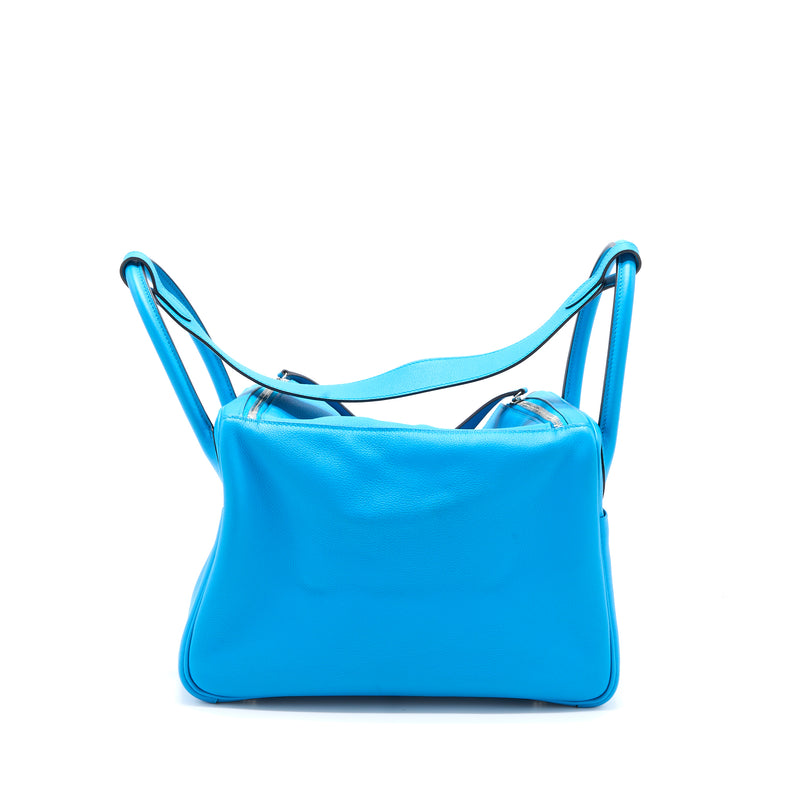 Hermes Lindy 30 Evercolor B3 Bleu Zanzibar SHW Stamp A